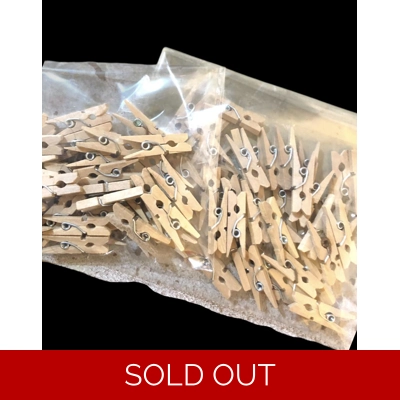 CRAFT CLEARANCE – 2 Packs of Mini Wooden Pegs for £2!